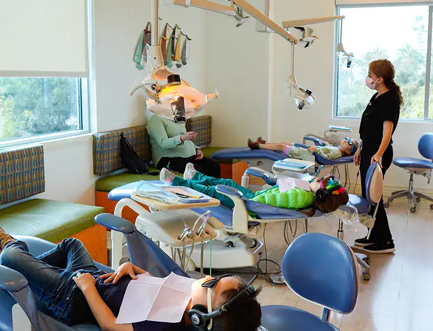 Kid getting sealant treatment at Discovery Children’s Dentistry & Orthodontics