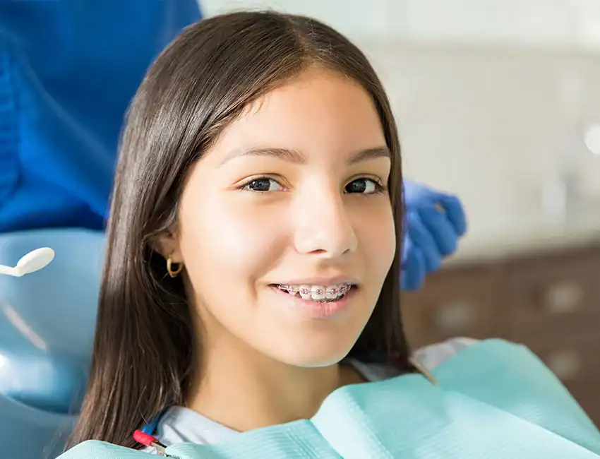 Patient with braces in Carlsbad, CA